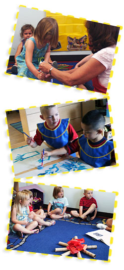 three year olds playing 