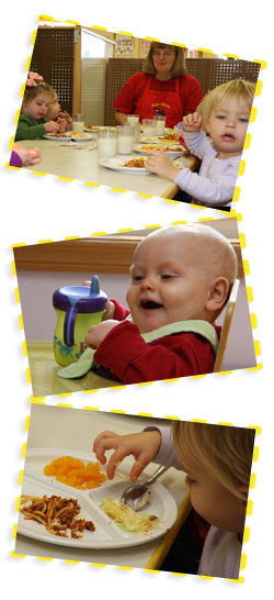 children eating