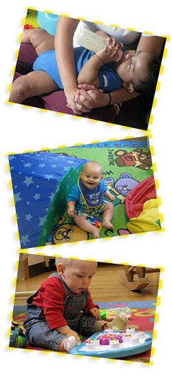 infants playing 